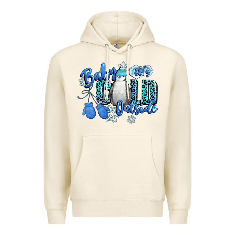 Baby Its Cold Outside Premium Hoodie by CowGirlArtShop | Teevron