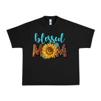 Black blessed mom with sunflower Urban Heavy Tee - NancyCooperArtShop