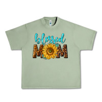 Oil Green blessed mom with sunflower Urban Heavy Tee - NancyCooperArtShop