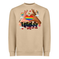 Mushroom equality hurts no one lgbtq hands Heavyweight Sweatshirt - LillyAllenDesigns