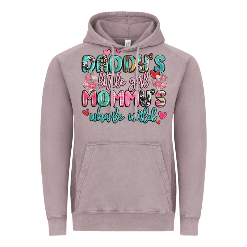 Daddy's Little Girl Mommy's Whole World Vintage Hoodie by MaliasSmallBusiness | Teevron
