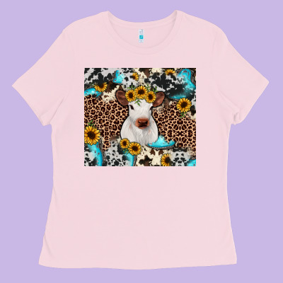 Western Calf Ladies Tee Designed By Jahusdesignshop