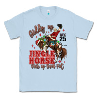 Dusty Blue giddy up jingle horse pick up your feet Classic Tee - MaliasSmallBusiness