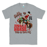 Heather Grey giddy up jingle horse pick up your feet Classic Tee - MaliasSmallBusiness