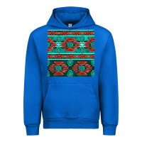 Cobalt native american aztec seamless pattern 4 Urban Hoodie - BundleAndBundleShop