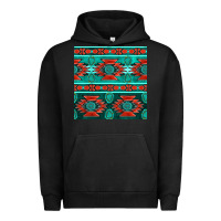 Pigment Black native american aztec seamless pattern 4 Urban Hoodie - BundleAndBundleShop