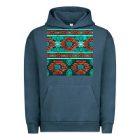 Pigment Midnight Navy native american aztec seamless pattern 4 Urban Hoodie - BundleAndBundleShop
