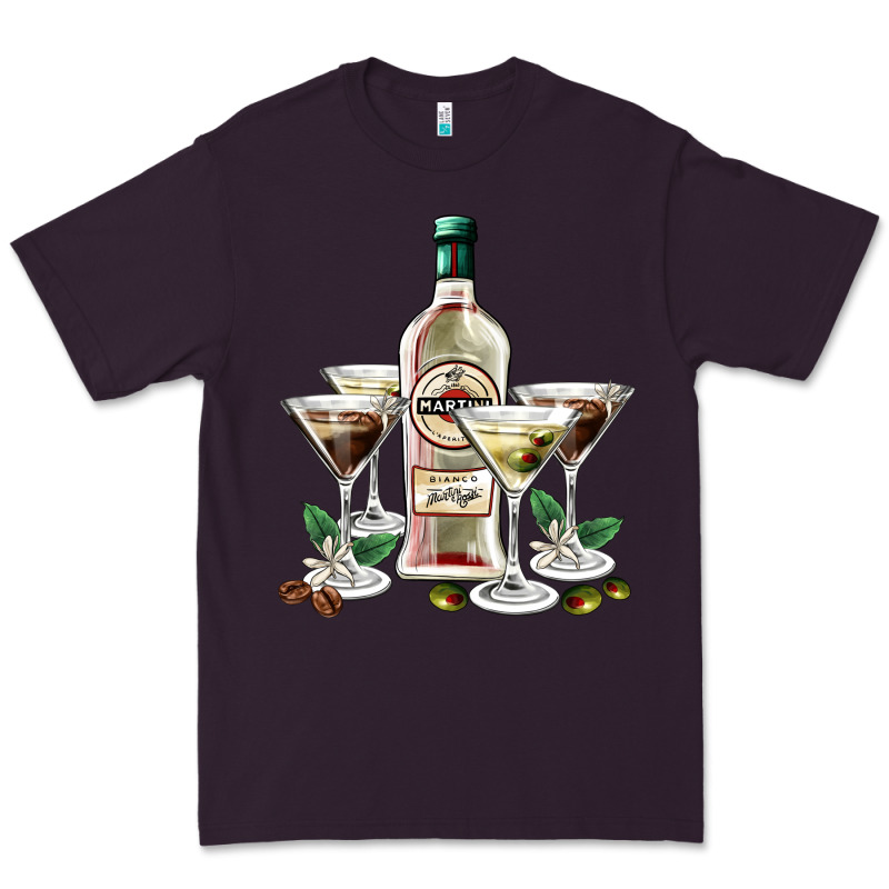 Martini Glasses And Martini Bottle Premium Tee by AdoDesignShop | Teevron
