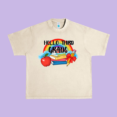 Back To School Hello Third Grade 3200x2400 Urban Heavy Tee Designed By Adodesignshop