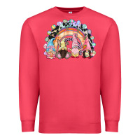 Cardinal Easter Day rainbow gnomes Premium Sweatshirt - CowGirlArtShop