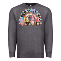 Charcoal Heather Easter Day rainbow gnomes Premium Sweatshirt - CowGirlArtShop