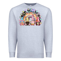 Heather Grey Easter Day rainbow gnomes Premium Sweatshirt - CowGirlArtShop