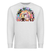 Oatmeal Heather Easter Day rainbow gnomes Premium Sweatshirt - CowGirlArtShop