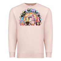 Pale Pink Easter Day rainbow gnomes Premium Sweatshirt - CowGirlArtShop