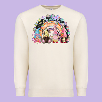 Easter Day Rainbow Gnomes Premium Sweatshirt Designed By Cowgirlartshop