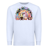 White Easter Day rainbow gnomes Premium Sweatshirt - CowGirlArtShop