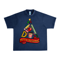 Navy teacher tools christmas tree Urban Heavy Tee - MaliasSmallBusiness