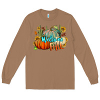 Toasted Coconut Welcome Fall Pumpkins Long Sleeve Tee - BundleAndBundleShop
