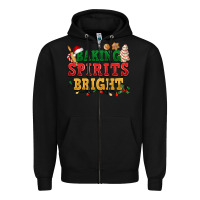 Black Baking spirits bright Zipper Hoodie - NancyCooperArtShop