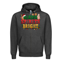 Charcoal Heather Baking spirits bright Zipper Hoodie - NancyCooperArtShop