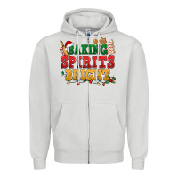 Dove Grey Baking spirits bright Zipper Hoodie - NancyCooperArtShop