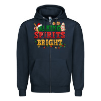 Navy Baking spirits bright Zipper Hoodie - NancyCooperArtShop