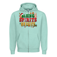 Seafoam Baking spirits bright Zipper Hoodie - NancyCooperArtShop