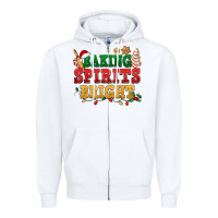 White Baking spirits bright Zipper Hoodie - NancyCooperArtShop