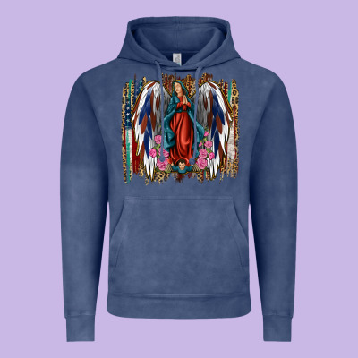 Lady Of Guadalupe Th Of July Vintage Hoodie Designed By Jasminsmagicworld