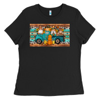 Black fall gnomes truck sippy cup Ladies Tee - Artiststas