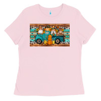 Bubblegum Pink fall gnomes truck sippy cup Ladies Tee - Artiststas