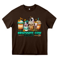 Chocolate Brown ocd obsessive cow disorder coffee cups Heavy Core Tee - Jasminsmagicworld