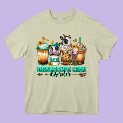 Ocd Obsessive Cow Disorder Coffee Cups Heavy Core Tee Designed By Jasminsmagicworld