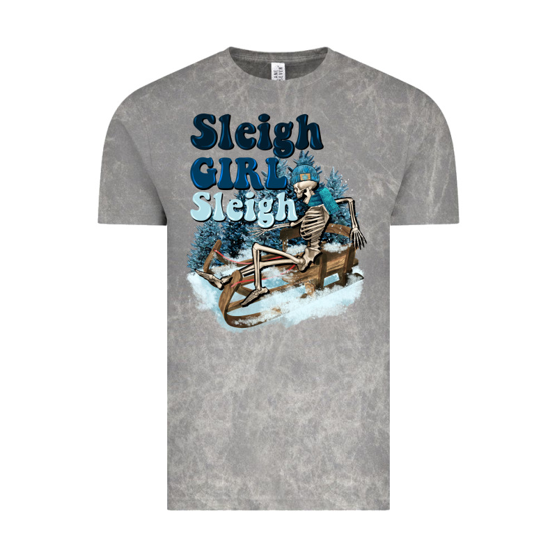 Sleigh Girl Sleigh Skeleton Vintage Tee by NancyCooperArtShop | Teevron