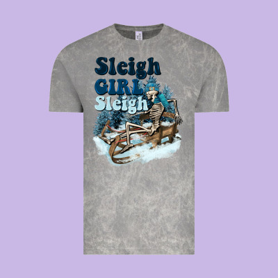Sleigh Girl Sleigh Skeleton Vintage Tee Designed By Nancycooperartshop