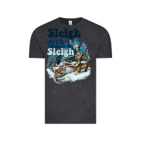 Vintage Black sleigh girl sleigh skeleton Vintage Tee - NancyCooperArtShop