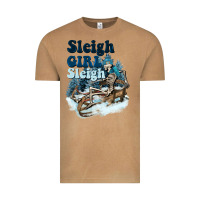 Vintage Camel sleigh girl sleigh skeleton Vintage Tee - NancyCooperArtShop