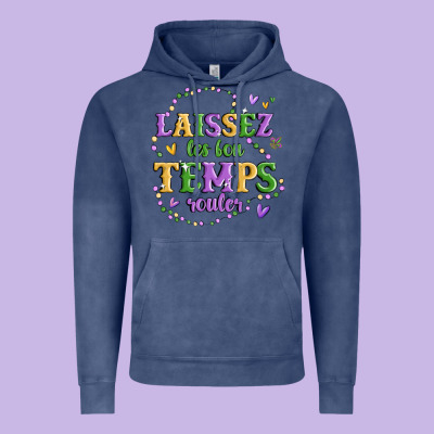 Laissez Les Bon Temps Rouler Vintage Hoodie Designed By Maliassmallbusiness