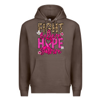 Coffee Fight believe hope survive Cancer Awareness Premium Hoodie - HowdyJamesFarm