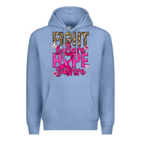 Colony Blue Fight believe hope survive Cancer Awareness Premium Hoodie - HowdyJamesFarm