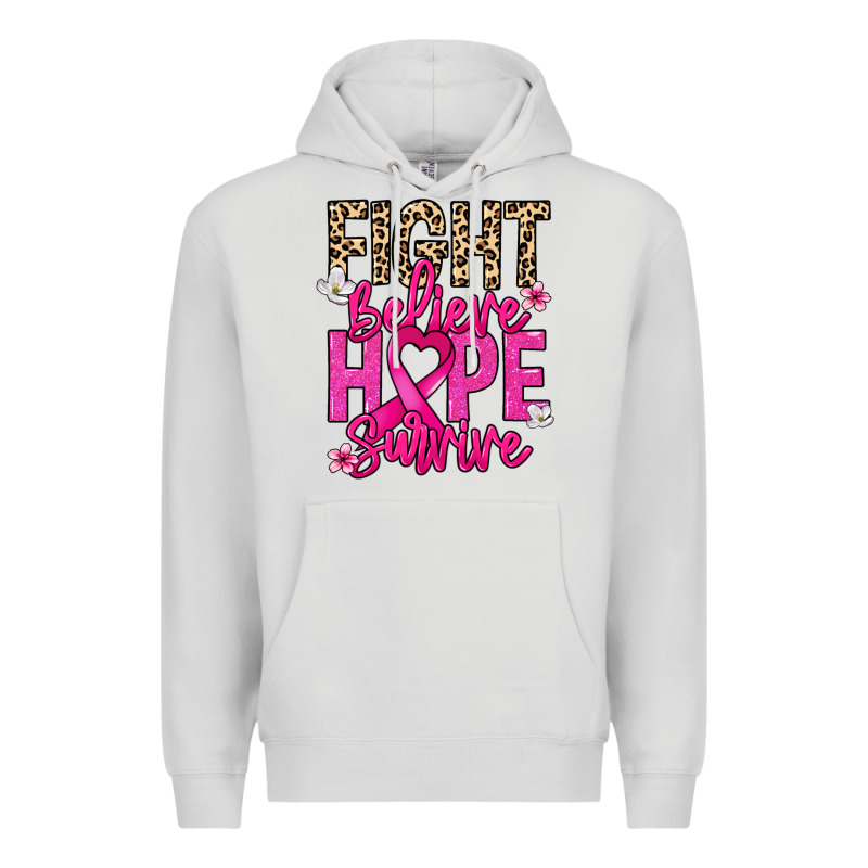 Fight Believe Hope Survive Cancer Awareness Premium Hoodie by HowdyJamesFarm | Teevron