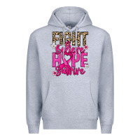 Heather Grey Fight believe hope survive Cancer Awareness Premium Hoodie - HowdyJamesFarm