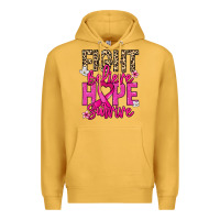 Mustard Fight believe hope survive Cancer Awareness Premium Hoodie - HowdyJamesFarm