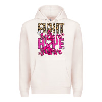 Pale Pink Fight believe hope survive Cancer Awareness Premium Hoodie - HowdyJamesFarm