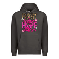 Smoke Fight believe hope survive Cancer Awareness Premium Hoodie - HowdyJamesFarm