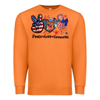 Carrot Peace love fireworks 4th of july Premium Sweatshirt - CowGirlArtShop
