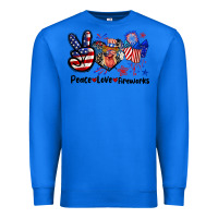True Royal Peace love fireworks 4th of july Premium Sweatshirt - CowGirlArtShop