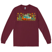 Burgundy welcome fall Long Sleeve Tee - BundleAndBundleShop
