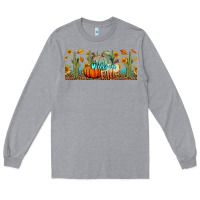 Heather Grey welcome fall Long Sleeve Tee - BundleAndBundleShop