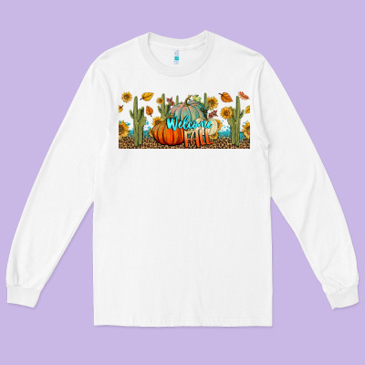 Welcome Fall Long Sleeve Tee Designed By Bundleandbundleshop